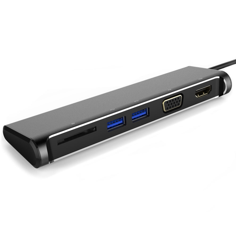 UPTab USB-C (Type C) to HDMI™ 4K, VGA, 2 USB 3.0, Card Reader Adapter