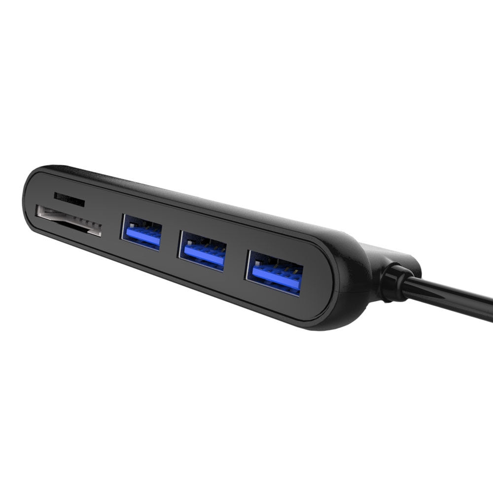 UPTab USB-C (Type C) to 3 USB 3.0, Card Reader Adapter - Ports