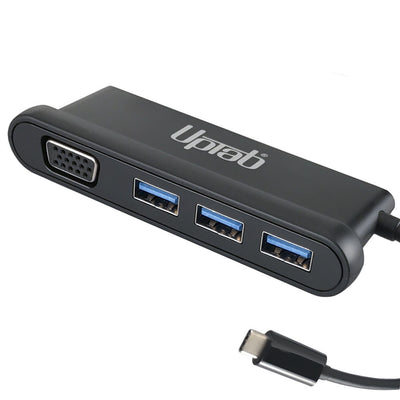 UPTab USB-C3.2 (Type C) to 3 USB 3.0 and VGA Adapter - side