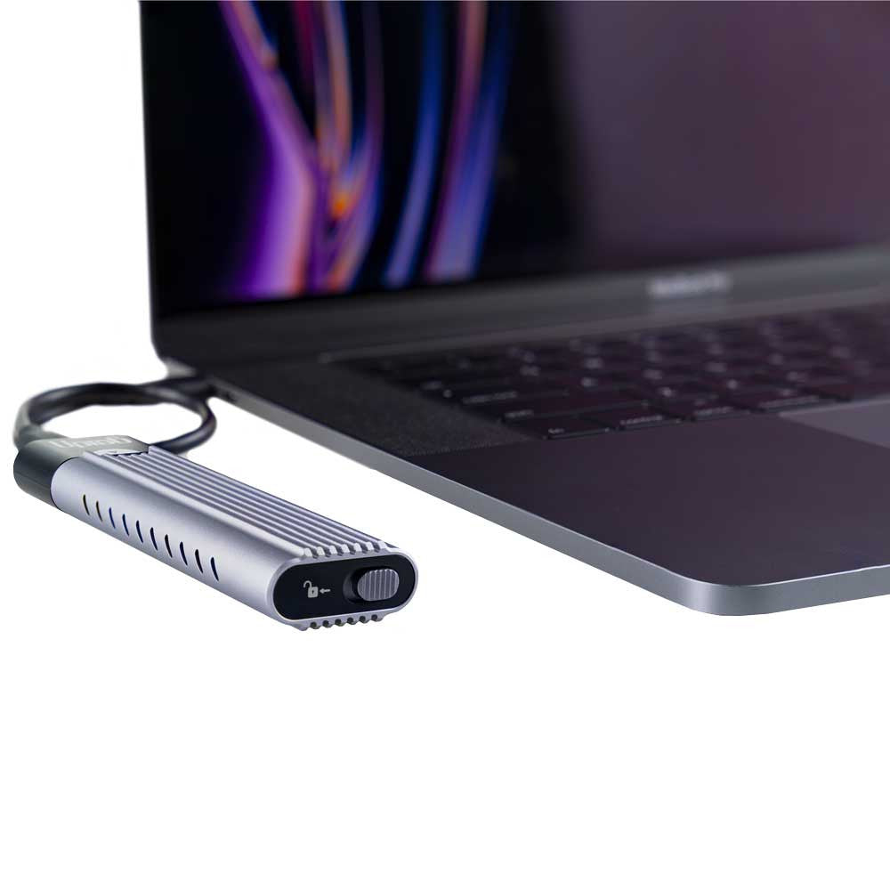 UPTab USB-C 3.2 Gen 2 to M.2 PCI Express (PCIe) NVMe SSD  (10Gbps) Thunderbolt 3 Compatible - with Thunderbolt Computer