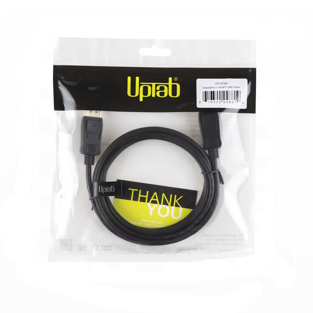 UPTab DisplayPort to DisplayPort 1.4 2M/6.56FT - Packaging
